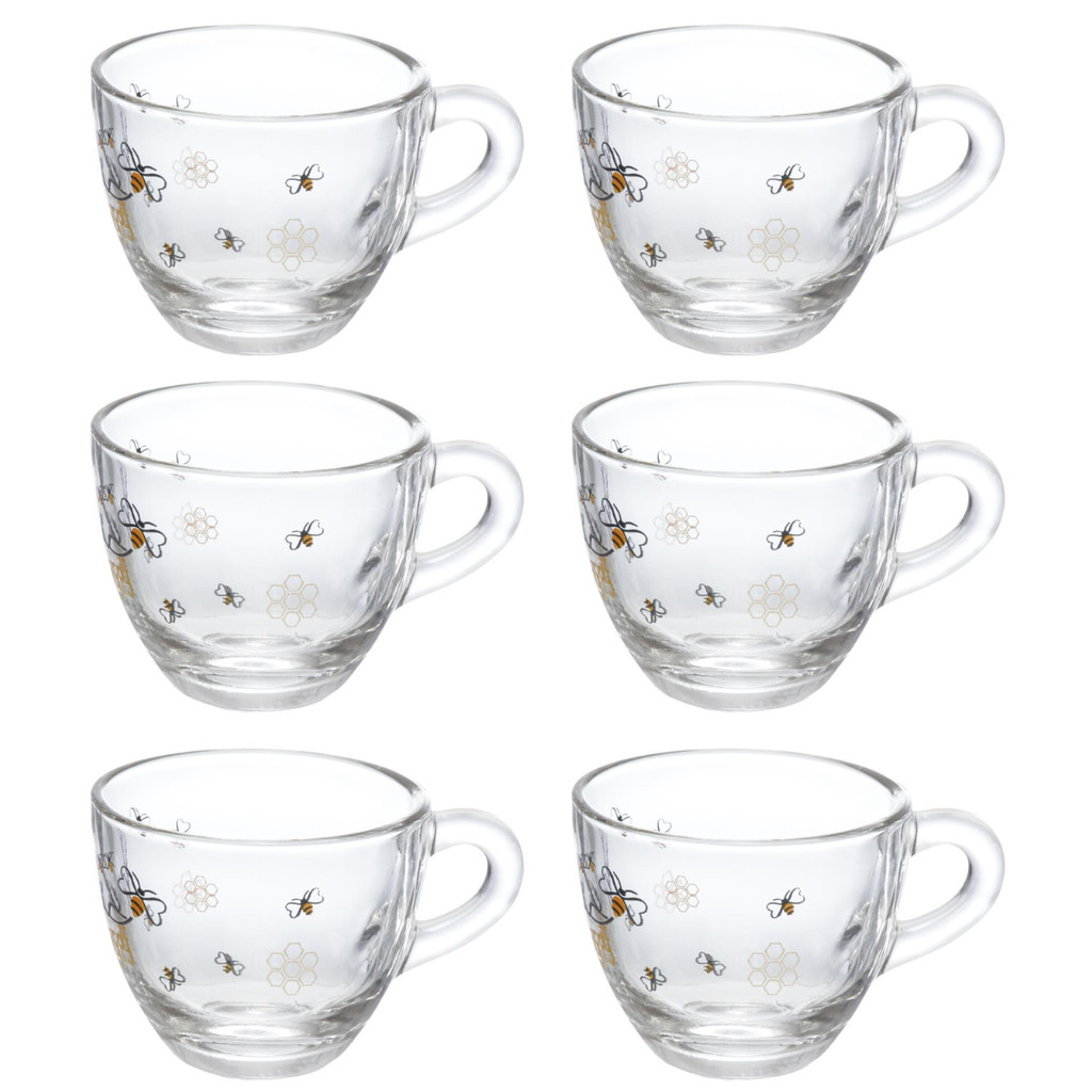 Jogo de 6 Xícaras Para Café 55ml Abelhinha Honey Hauskraft