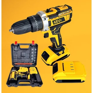 Parafusadeira Furadeira 48V 2 Baterias Com Maleta e Acessórios Completo