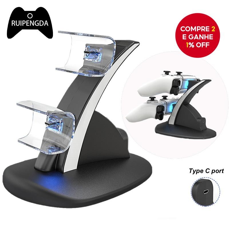 Carregador Rápido De Controlador Duplo Para PS5 HD Full Charge Joystick Dock