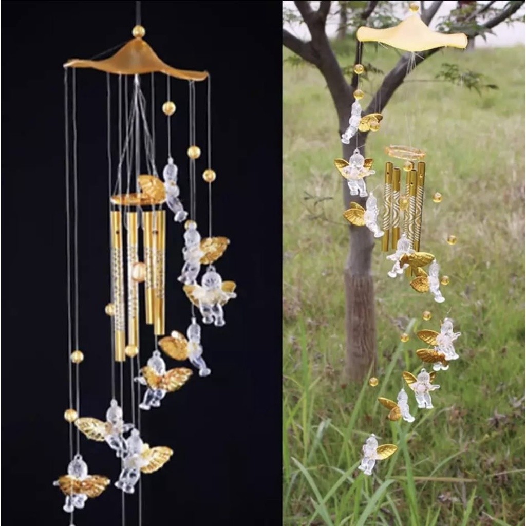 Sino Dos Ventos Mensageiro Anjo Decoração De Jardim Casa Quintal