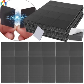 50Pcs Quadrado/Redondo Folha Magnética Flexível Autocolante Forte Magnético Para Frigorífico Fotográfico Artesanato De Bricolagem