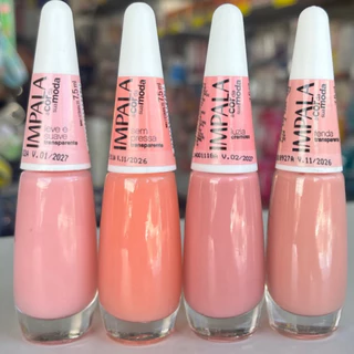 Kit 4 Esmaltes Impala Leve Suave , Sem Pressa , Luzia e Fenda