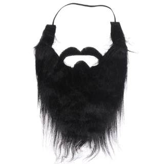 Disfarce Barba Longa com Bigode Fantasia Lenhador Barbudo Cosplay Diversão