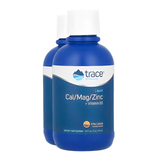 Kit 2x Trace Minerals Calcio Magnésio e Zinco 473 ml Importado/Made in Usa