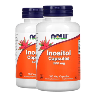 Kit 2x Inositol 500mg Now Foods 100 Veg Cápsulas Importado/Made in Usa