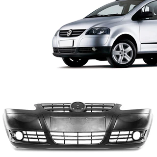 Parachoque Dianteiro Fox Spacefox 2008 2009 2010 Preto Com Furo