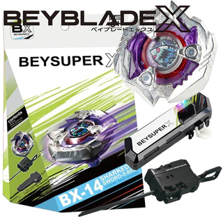 Beyblade X BX-14 Shark Edge Xtreme Com Conjunto De Pega De Lançamento Led Para Burst Kid Toys for Children Boy Birthday Gift