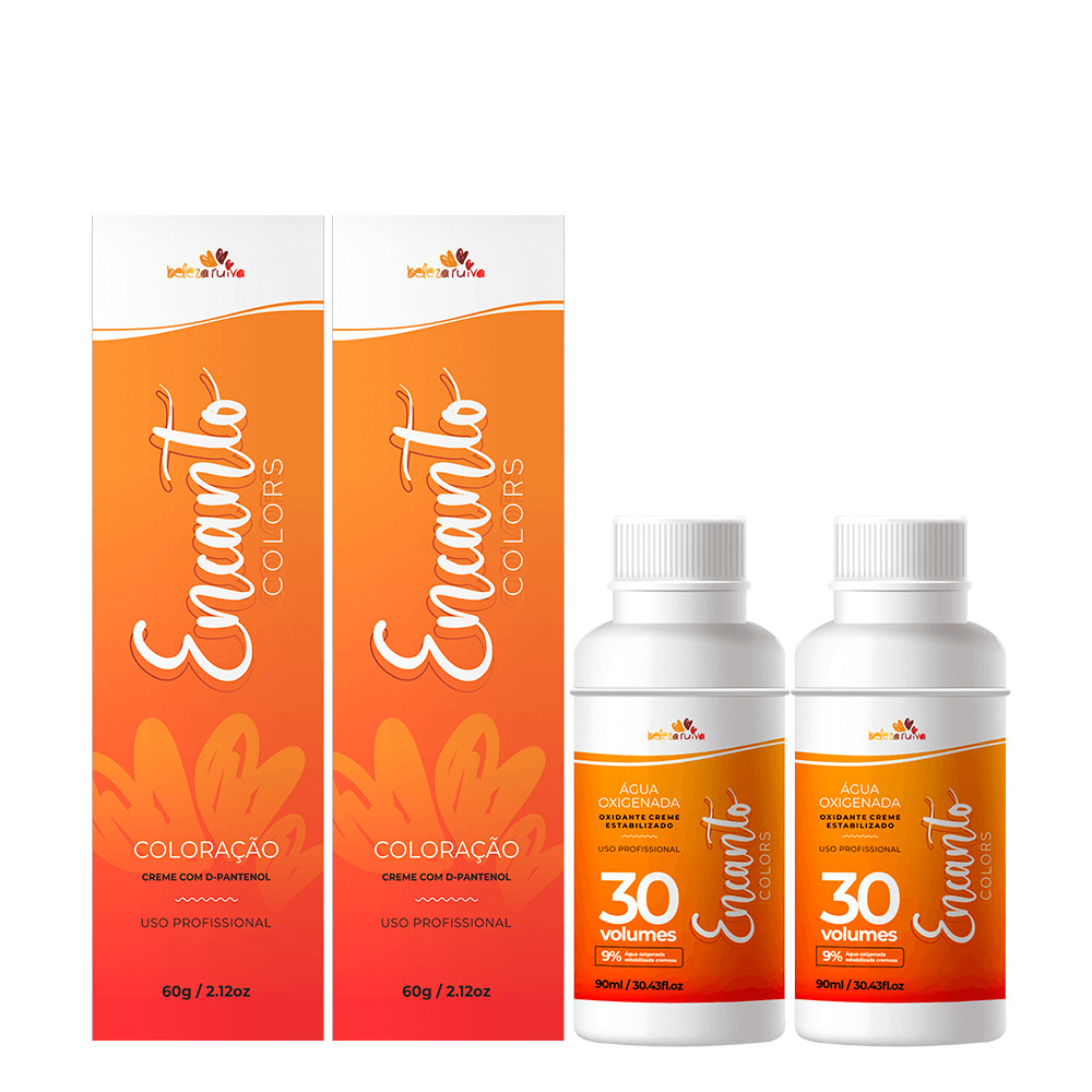 Kit Beleza Ruiva Encanto Colors Ruivo Doce de Leite - Base 8 | Shopee ...