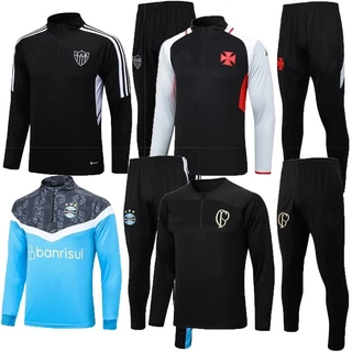 Camisa da Equipe de Manga comprida O Novo Outono Terno de Treino É Adequado Para Homens de Pista De Futebol e Campo Seco Rápido Collar, Semi-zíper Fitness, Competições ao ar livre, Manga Comprida