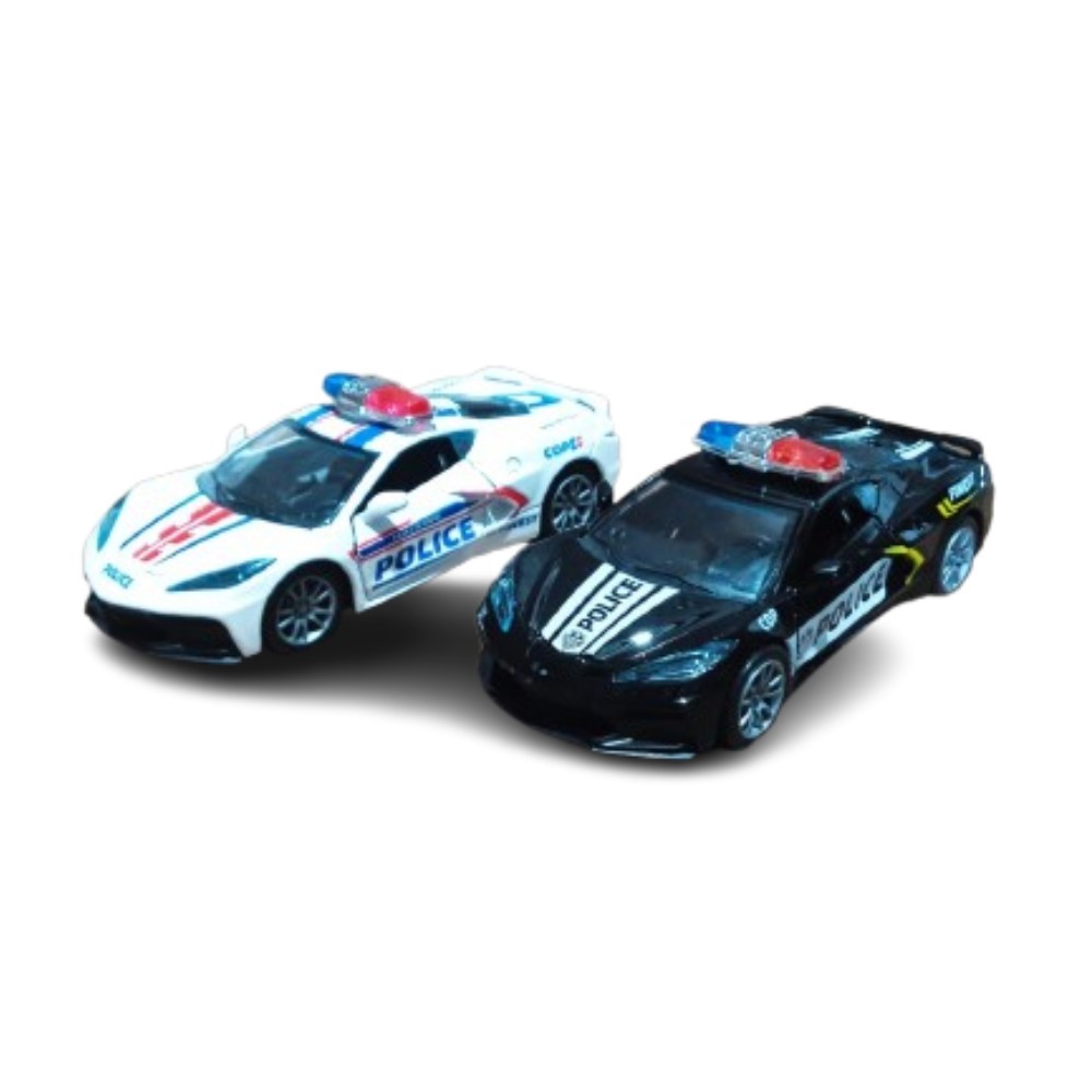 Brinquedo carrinho policial de propulsão - AP TOYS