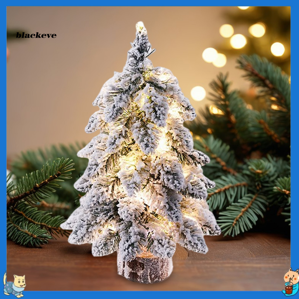 Fir Tree with Lights Indoor Outdoor Christmas Mini Ornament Snow