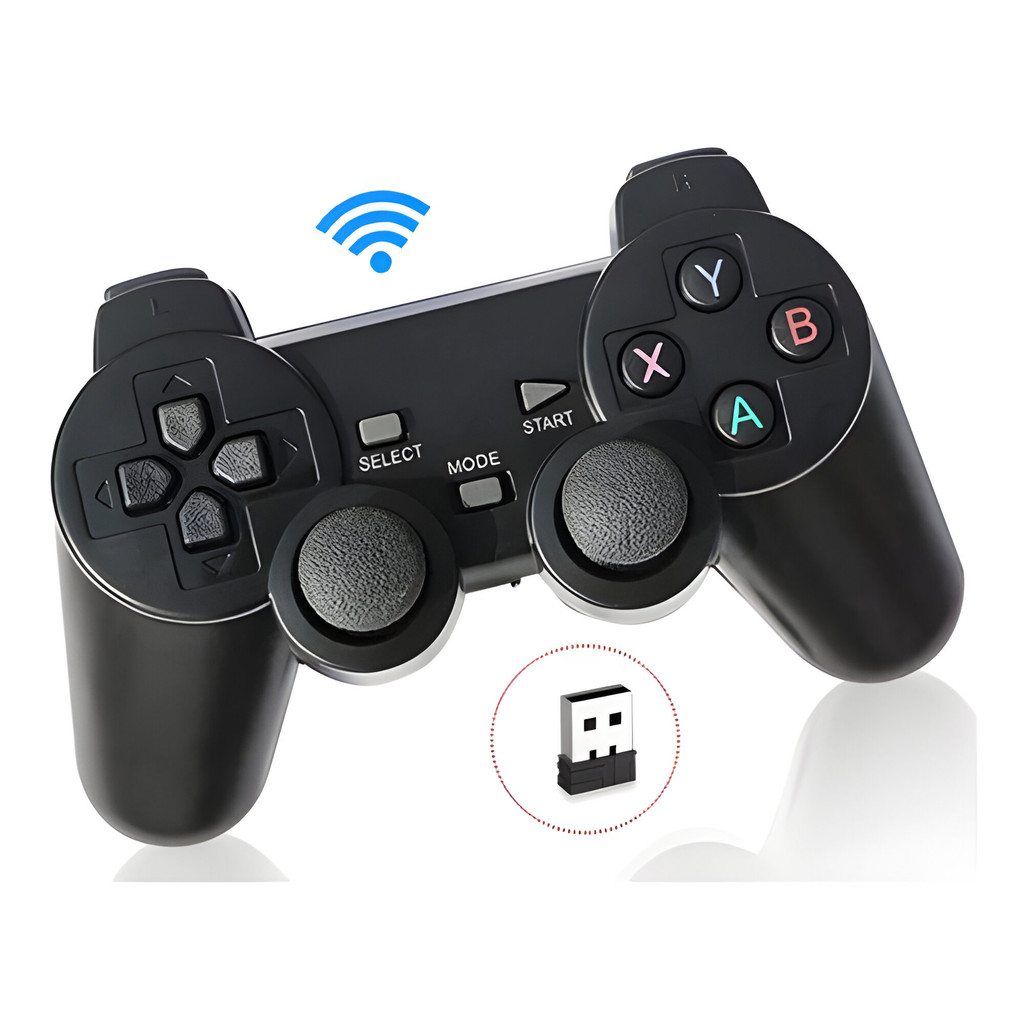 Par de Controle Gamepad Sem Fio USB 2.4GHz Comp/ PC Android