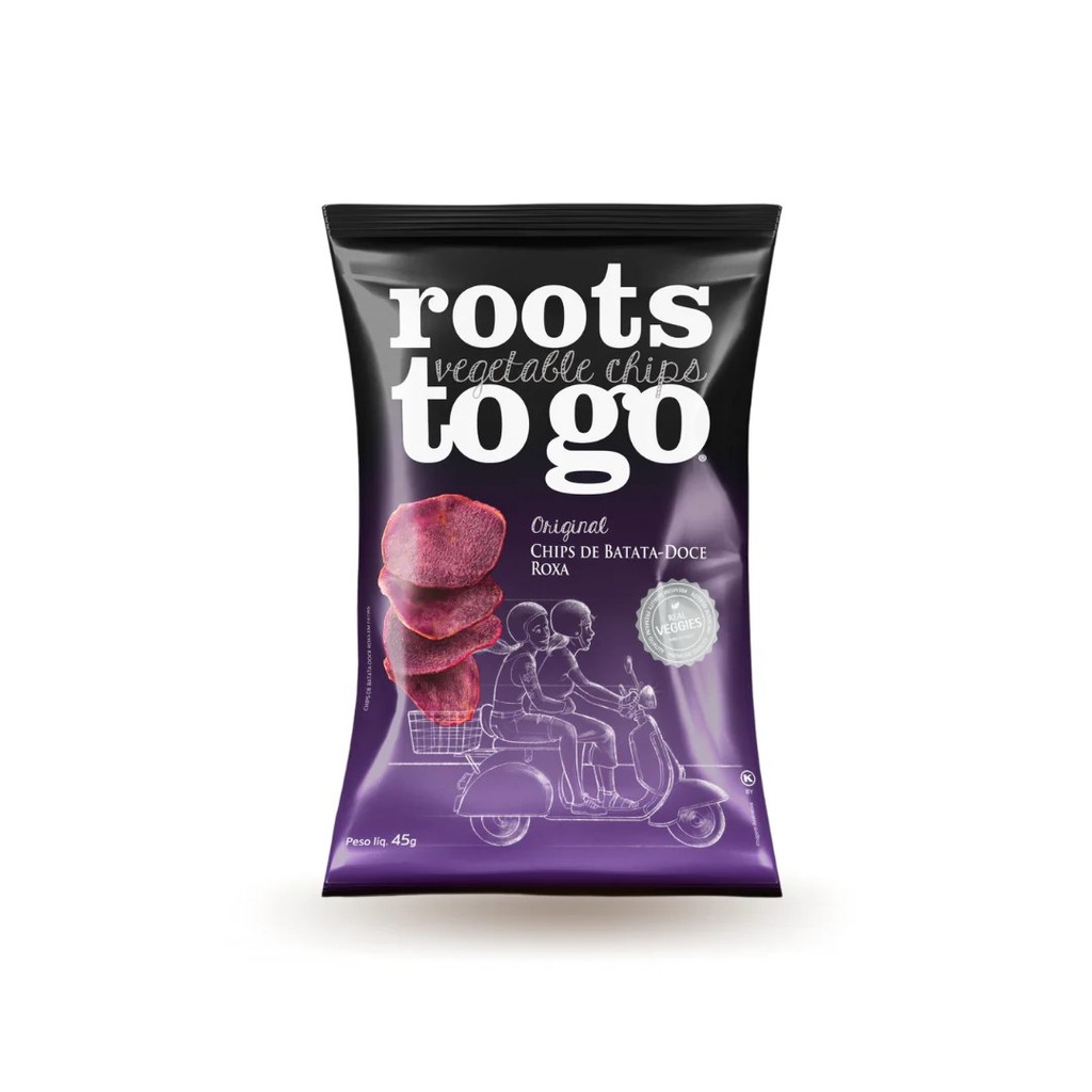 Chips De Batatas Doces Roxas Roots To Go 45g | Shopee Brasil