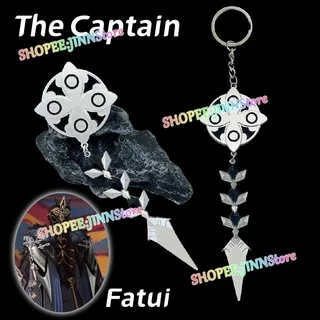 - JINN-Jogo Genshin Impact II Capitano Cosplay Pingente Broches O Capitão FATUI Acessórios Presentes
