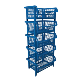 Kit c/ 5 Unidades Cesto Organizador Expositor Empilhavel 35L Presto em Oferta na Shopee