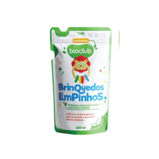 REFIL Detergente para Limpeza de Brinquedos Natural - Brinquedos Limpinhos Bioclub® 500ml em Oferta na Shopee