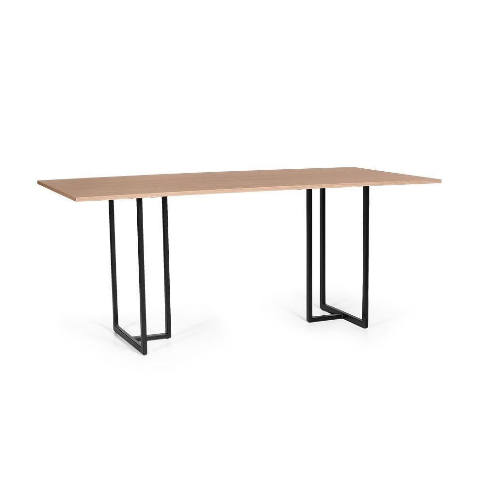 Mesa De Jantar Retangular Industrial 6 Lugares 160x90cm Atos Jade