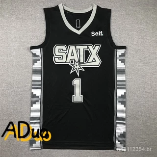 Camisa De Basquete Victor Wembanyama Black Statement Edition Jersey