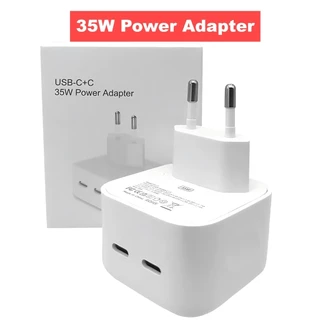 Carregador PD Duplo De 35W Adaptador USB C＋C Carregamento Rápido Para iPhone