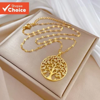 Colar Golden Tree of Life Luxuoso Corrente De Clavícula Com Diamantes Completos Em Estilo Japonês-Coreano Presente Para em Oferta na Shopee