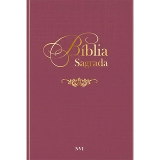 Bíblia Sagrada | Capa Dura | NVI | Luxo Vinho em Oferta na Shopee