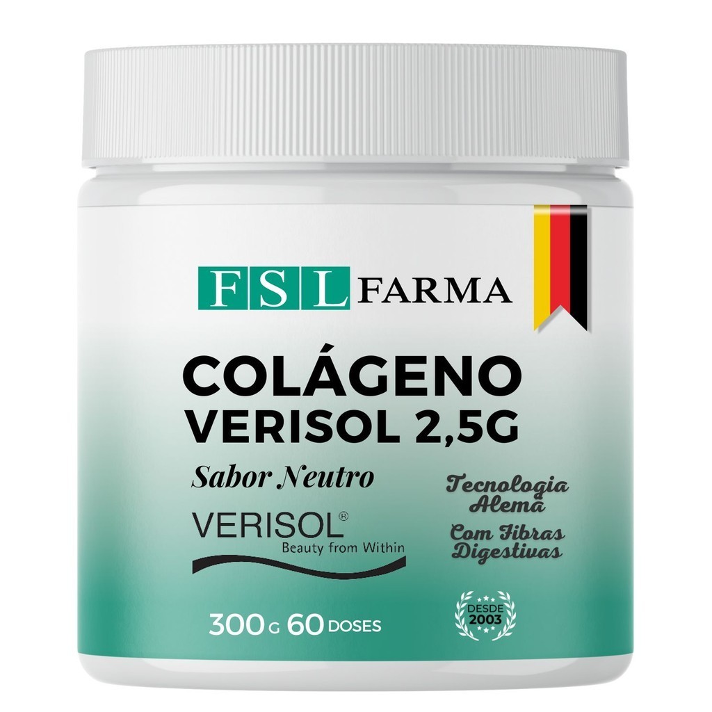 Colágeno Verisol 2.5g Puro Original 300g (60 Doses) | Shopee Brasil