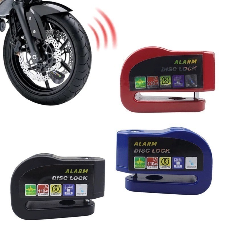 Trava Cadeado De Freio Disco Com Alarme Sonoro Para Moto | Shopee Brasil