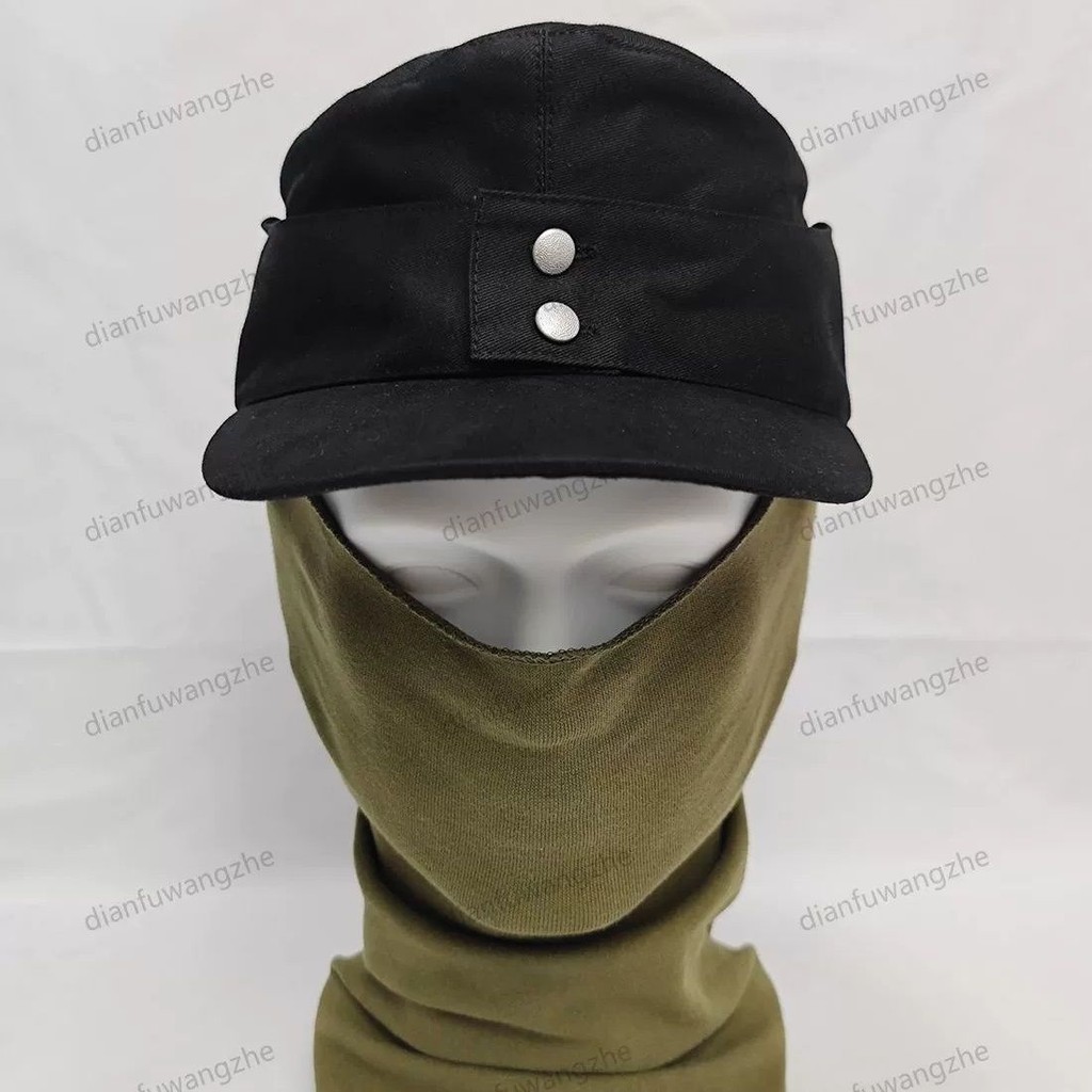 Ww2 Alemanha M43 Chapéu de Montanha Versão Verão Chapéu de Verão Pano de Algodão Preto Chapéu de Montanha Padrão Caviar Buckle Live Hat Wall