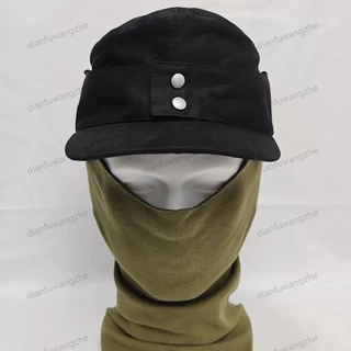 Ww2 Alemanha M43 Chapéu de Montanha Versão Verão Chapéu de Verão Pano de Algodão Preto Chapéu de Montanha Padrão Caviar Buckle Live Hat Wall