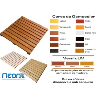Deck De Madeira Modular 50x50 cm Com Pintura Neonx