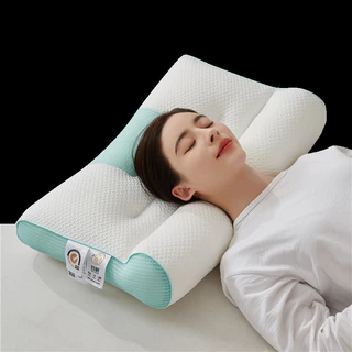 1pc 4D Almofada Cervical Para Alívio Da Dor No Pescoço Almofadas De Tecido De Malha Macia Dormir