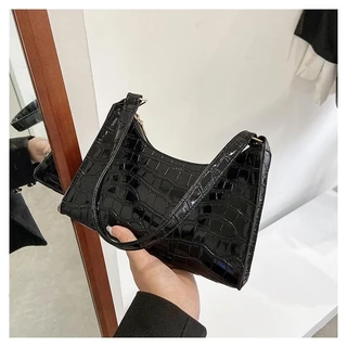 Bolsa Para O Ombro Da Moda Feminina Braço Baguete Nova Simples De Cor Sólida