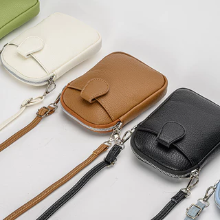 2024 Novo Estilo Bolsa Pequena Redonda para Senhoras Versão Simples Casual Coreana Bolsa para Celular Bolsa para Mensageiro Padrão Elefante Bolsa Pequena