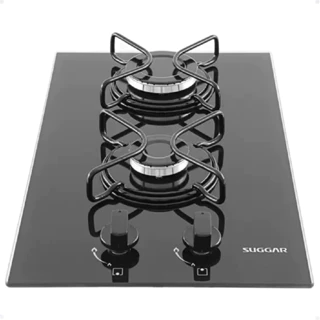 Cooktop Mesa De Vidro Esmaltado 2 Queimadores 2 Bocas A Gás