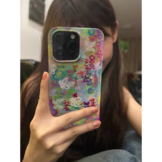 Adequado Para IPhone 11 12 Pro Max X XR XS SE 7 Plus 8 13 14 15 Capa De Celular Borboleta Grafite Artístico