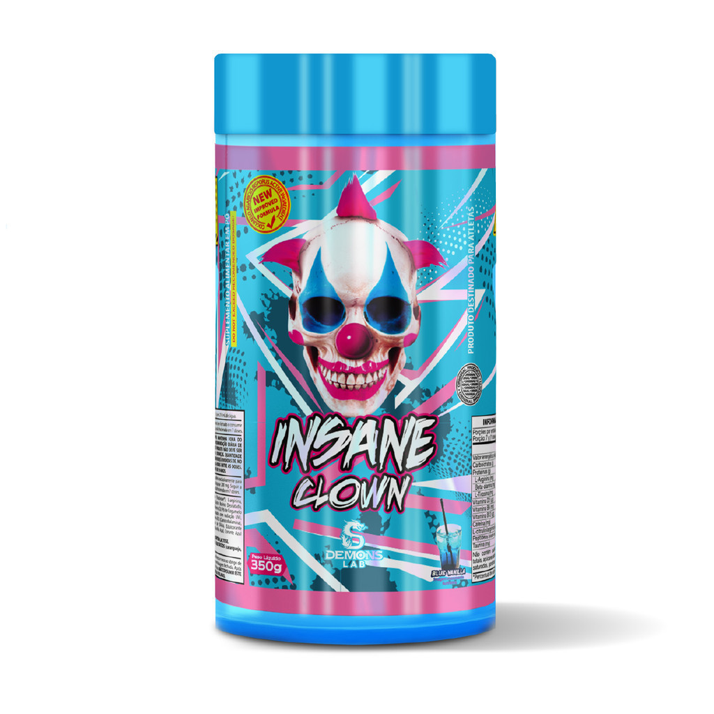 Pré Treino Insane Clown 350g Demons Lab Blue Vanilla
