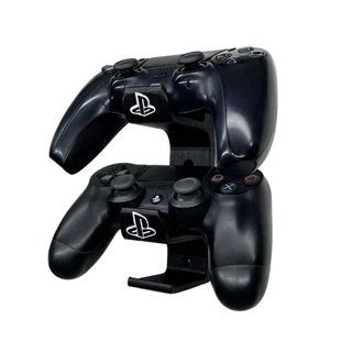 Suporte Apoio De Mesa Para 2 Controles Compatível Com Playstation, Ps3, Ps4, Ps5, Dualsense, Nintendo e Xbox One -Vertical