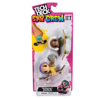 2 Skates com 2 Bonecos SK8 CREW (Fone Branco) - Tech Deck