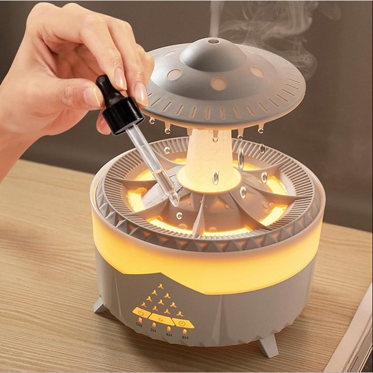 Umidificador De Nave com Gotas de Chuva Alienígena Difusor com Led 7 cores.