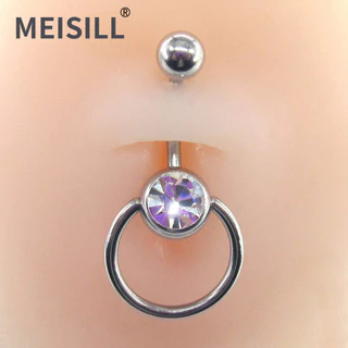 piercing umbigo falso piercing umbigo pequeno piercing de umbigo Meier aço inoxidável novo anel de umbigo anel de pressão unha de umbigo, fivela de umbigo de diamante, jóia piercing do corpo, cross-border modelo quente