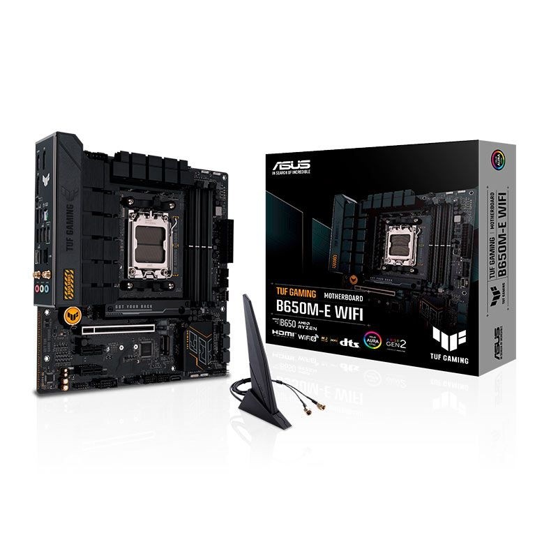 Placa Mãe Asus TUF Gaming B650ME 4 Slots de Memória AMD DDR5 AM5 Cor Preta