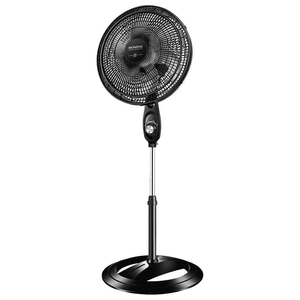 Ventilador de Coluna Mondial VSP-40C Super Power | com 3 Velocidades, Modo Silencioso, Preto/Prata