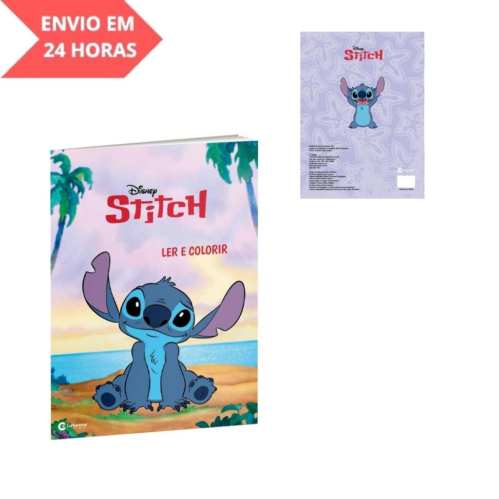 livro Ler e Colorir Stitch 8 páginas | Shopee Brasil