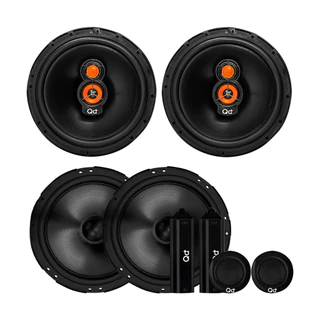 Kit Alto Falante Qa+ 6 Polegadas AF-610 Triaxial 4 Ohms 100w Rms + Kit 2 Vias K2V-610 200w Pico Par Tweeter Crossover em Oferta na Shopee