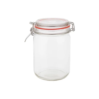 Pote de Vidro 750ml com Tampa Hermética e Fecho Clip Casual