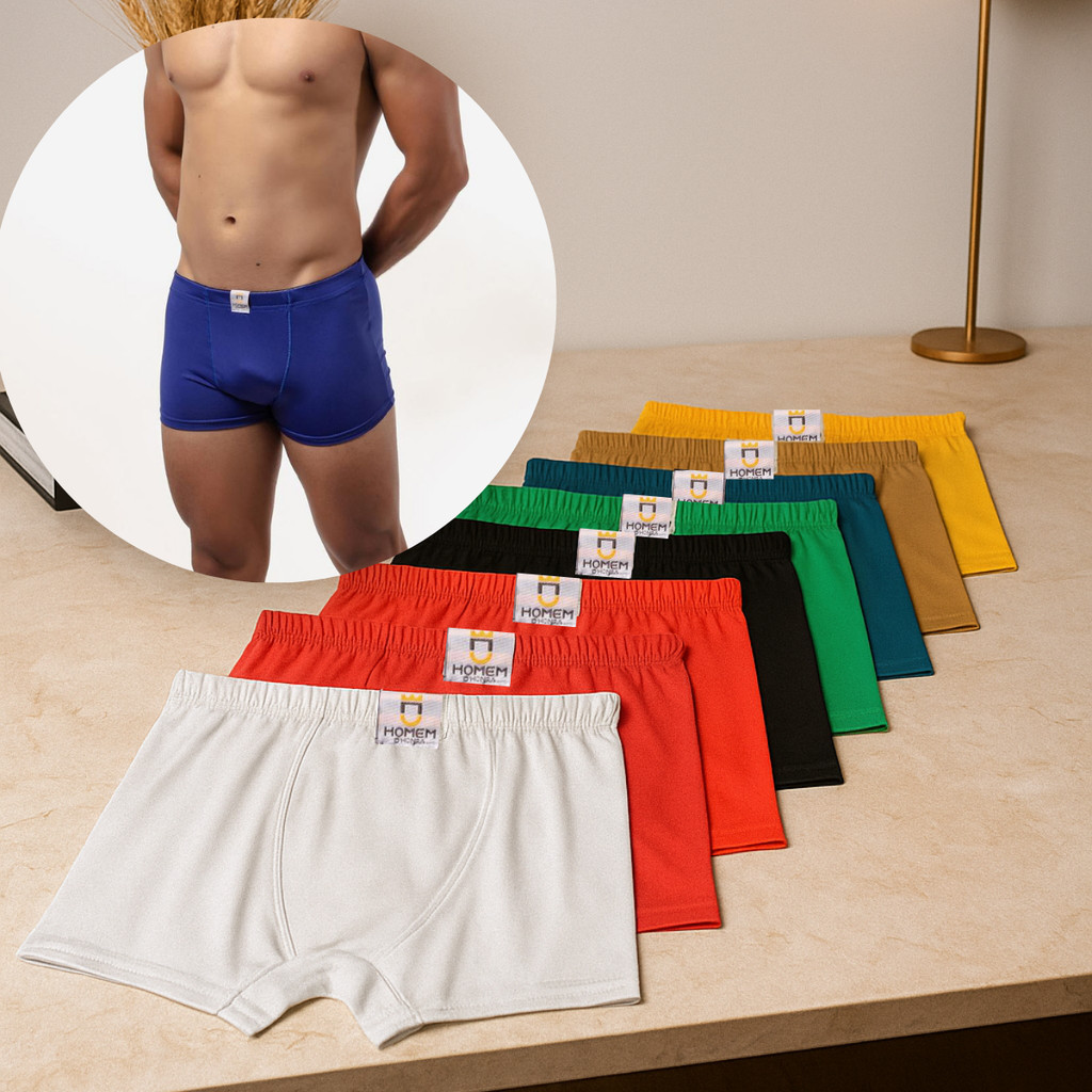 Cueca Box Kits Com Até 8 Unidades Boxer Masculina Cores Sortidas ...