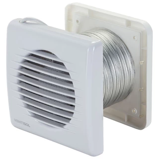 Exaustor para banheiro diâmetro de 100 mm com grade e duto KEXB-03 - Ventisol