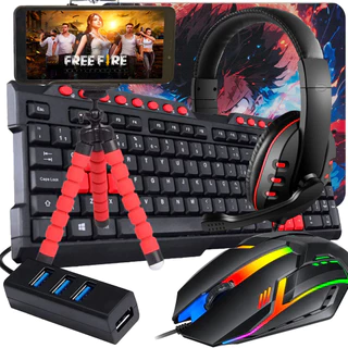 Kit Mobilador Jogos Com Headset Gamer Completo Hub 4 Portas Teclado Multimidia em Oferta na Shopee