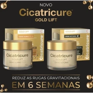 Kit Cicatricure Gold Noturno + Diurno Fps30 Creme Antissinais Facial 50g Cada