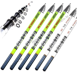 Vara De Pesca Telescópica De Fibra De Carbono Ultra Alta Resistência Rocha Giratória Leve 3M 2.7 2.4 2.1 1.8 1.5 Mini Poste Marinho